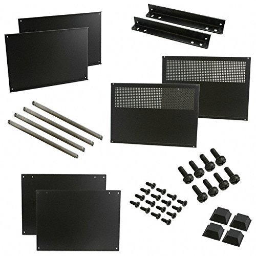 Hammond Manufacturing RMCV190813BK1 Black Rack Mount Ventilation Cabinet 17x13x8.75 Inches - Ideal for Server Racks, Network Equipment & Data Center Cooling