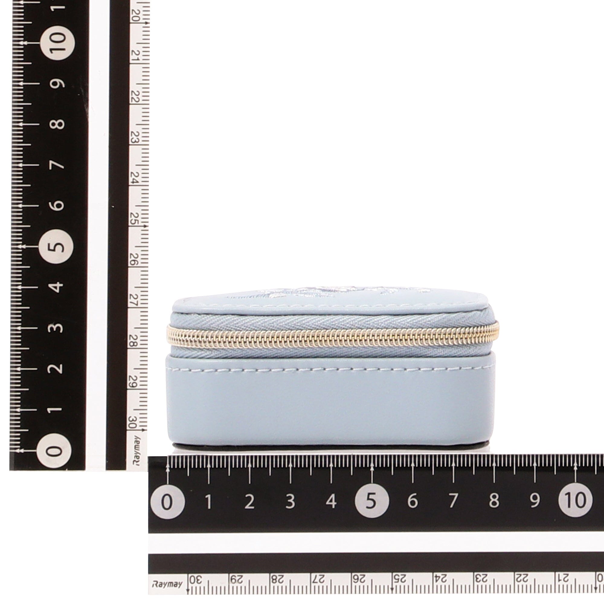 Blue Embroidery Flower Mini Travel Jewelry Box - Portable Organizer for Rings, Necklaces & Earrings | Perfect for Vacation, Business Trips & Gift Giving