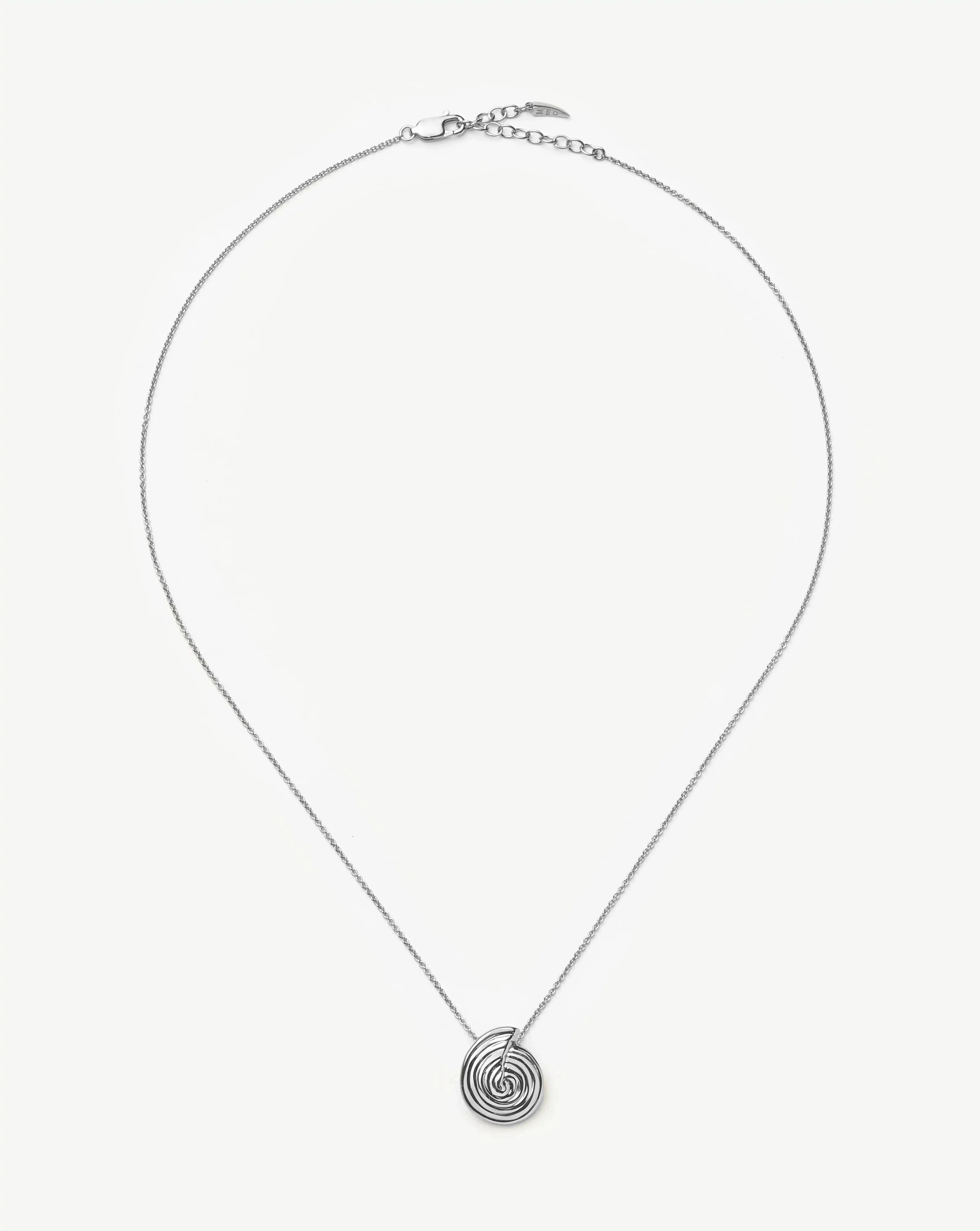 Elegant Spiral Mini Pendant Necklace - Silver Plated Jewelry for Women | Perfect for Everyday Wear, Date Nights & Gifts
