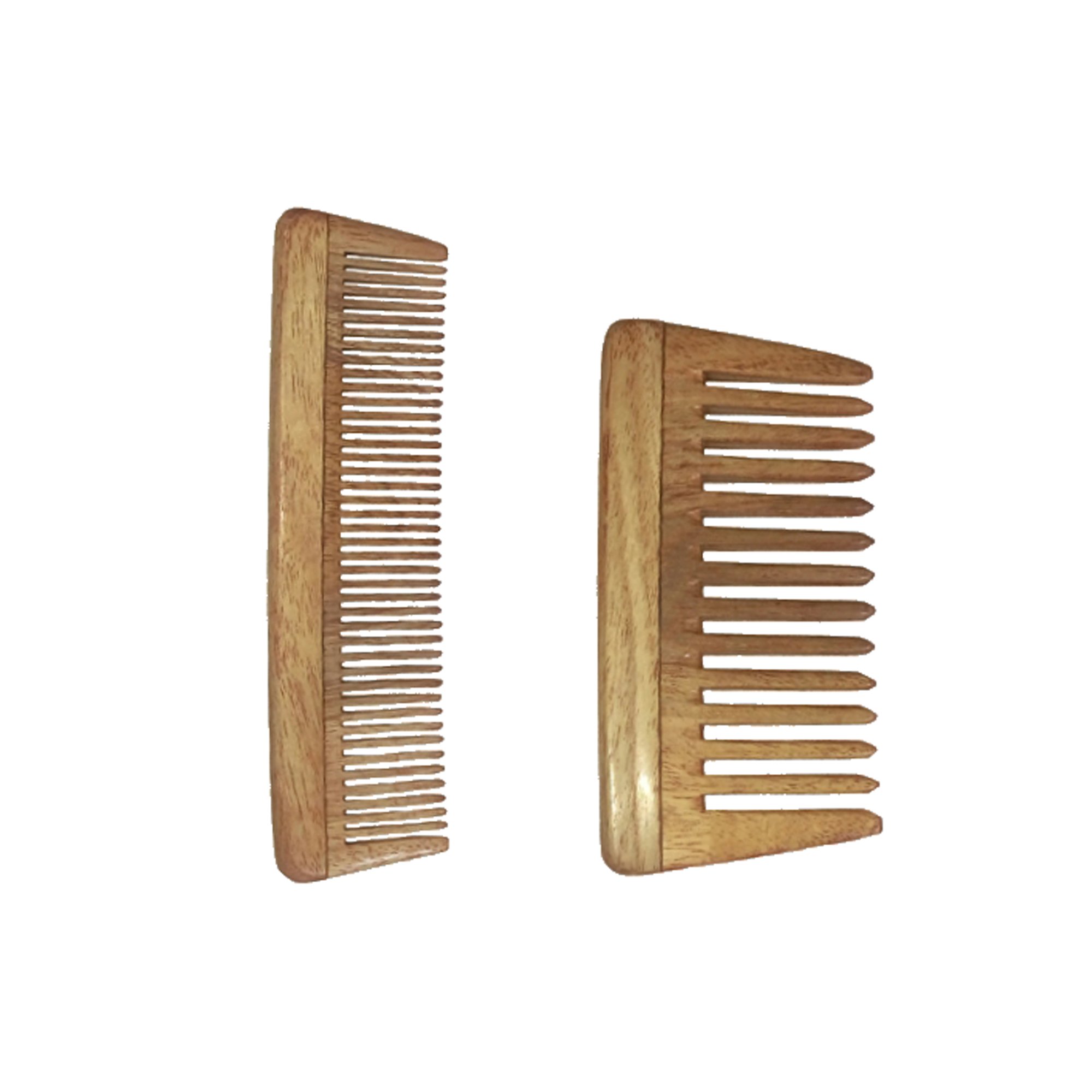 Ginni Innovations 2-Pack Neem Wood Combs for Babies & Kids - 4