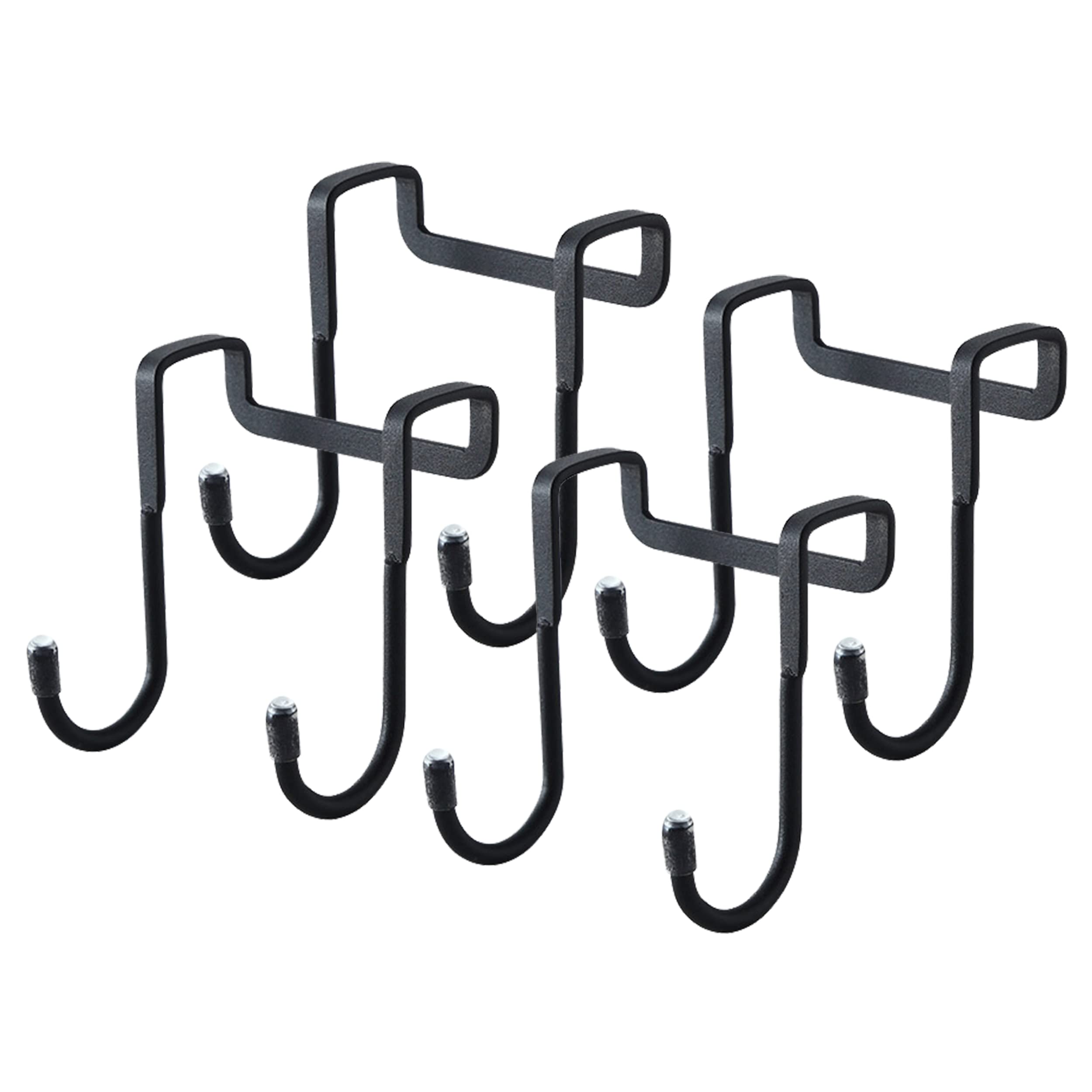 4PCS Over The Door Hooks - Heavy Duty Steel Purse Organizer, Scarf & Belt Hanger for Closet, Bathroom, Kitchen - Space Saving Door Hanger for Wreaths, Towels & More - Perfect for Home Organization & Storage