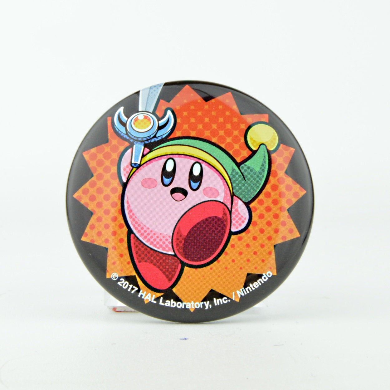 Official Nintendo Kirby Battle DX Takara Tomy Round Can Badge Pin - Cute Collectible Anime Character Accessory for Backpacks, Jackets & Cosplay