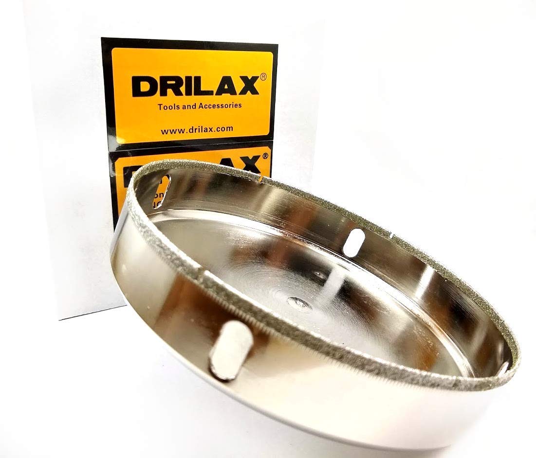 7 Inch Diamond Hole Saw for Cutting Porcelain, Ceramic, Glass, Granite Tile - Solid Steel Diamond Drill Bit for Glass Circle Tile Cutter - Perfect for Bathroom Renovation, Kitchen Backsplash, and DIY Tile Projects