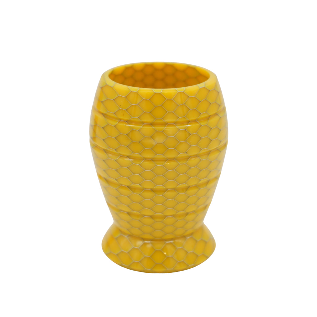 Premium Honey Hive XL Shaving Brush Handle - Natural Yellow Wooden Handle for 28mm & 30mm Knots - Perfect for Wet Shaving & Luxury Grooming Gifts