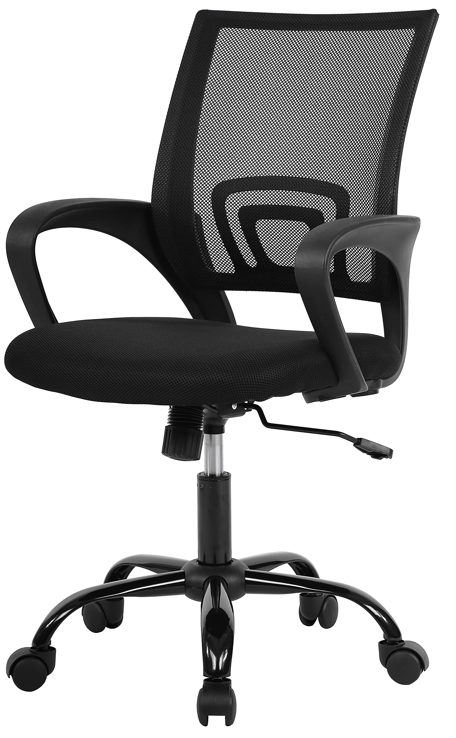Ergonomic Mesh Office Chair with Lumbar Support - Adjustable Swivel Computer Desk Chair for Home, Office & Study - Comfortable Task Chair with Breathable Backrest & Sturdy Metal Base - Perfect for Long Hours of Work, Gaming, or Online Learning