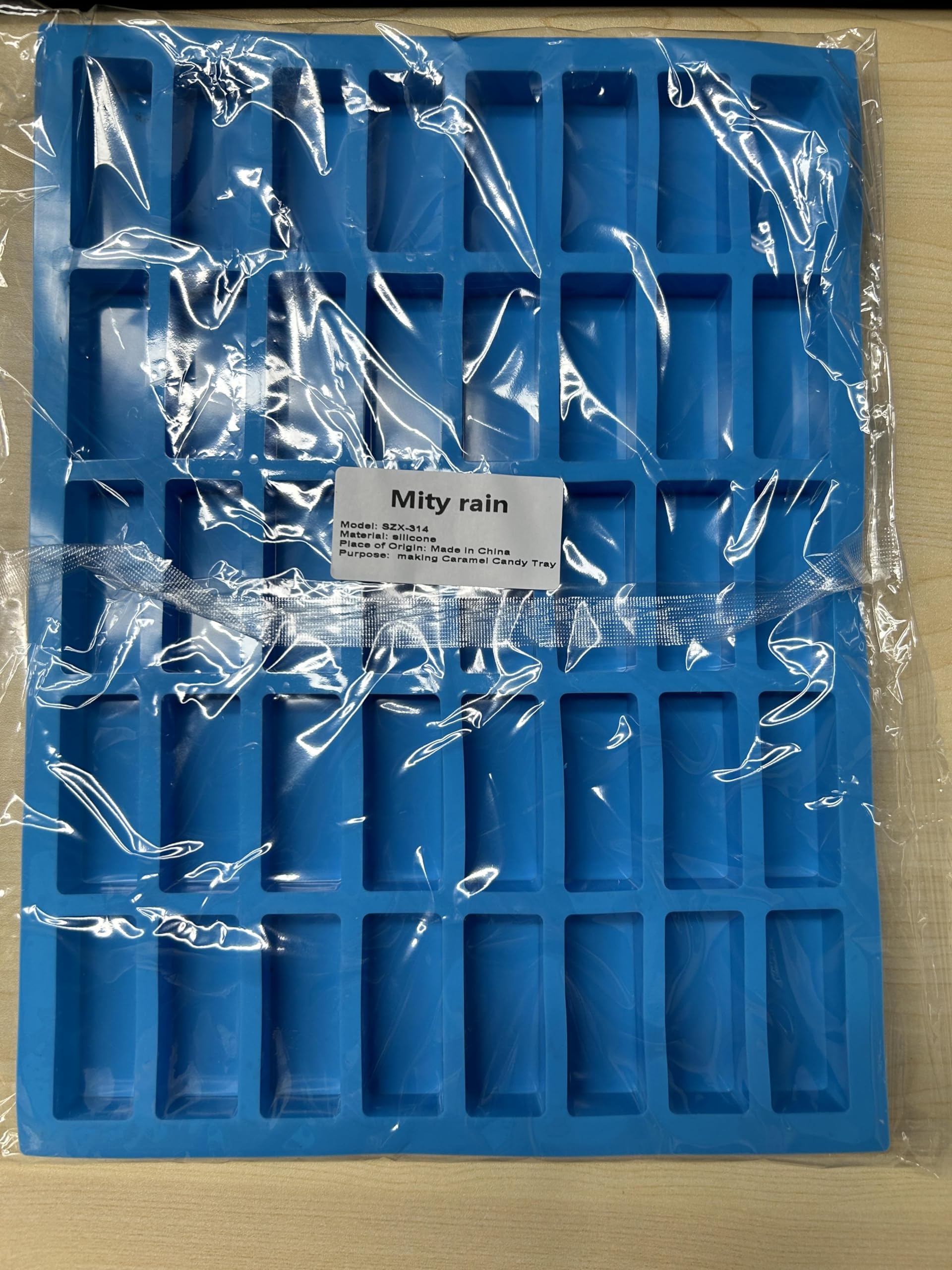 40 Cavities Rectangle Silicone Mold for Chocolate, Candy, Truffles, Ganache & Gummy - Premium Baking & Dessert Making Tool - Perfect for Home Bakers & Professional Chefs - Ideal for Parties, Holidays & Gift Packaging (Blue)