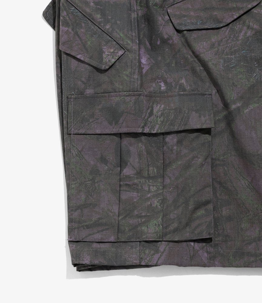 Ripstop Camo Belted BDU Shorts - Purple S2W2 Camouflage | Tactical Outdoor Hiking & Airsoft Pants