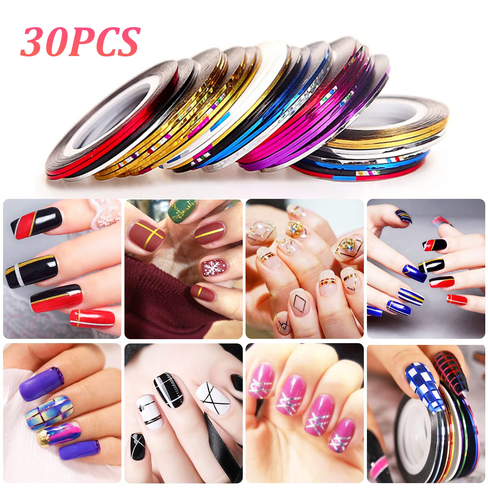 TAVADA 23-Piece Professional Nail Art Kit with Brushes, Dotting Tools & Striping Tape - Complete Starter Set for Salon-Quality Manicures at Home | Perfect for DIY Nail Designs, Gel Polish Application & Creative Nail Art