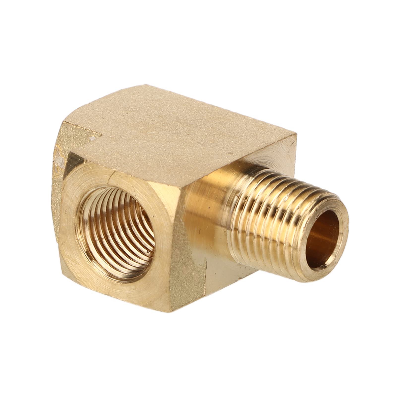 High-Quality Female Brass Qiilu Tee Pipe Fitting - 1/8in NPT Male Thread - 1000 PSI Pressure Rating - Durable Solid Brass Construction for Automotive, Plumbing & Industrial Applications - Perfect for Fuel Lines, Air Compressors & Hydraulic Systems