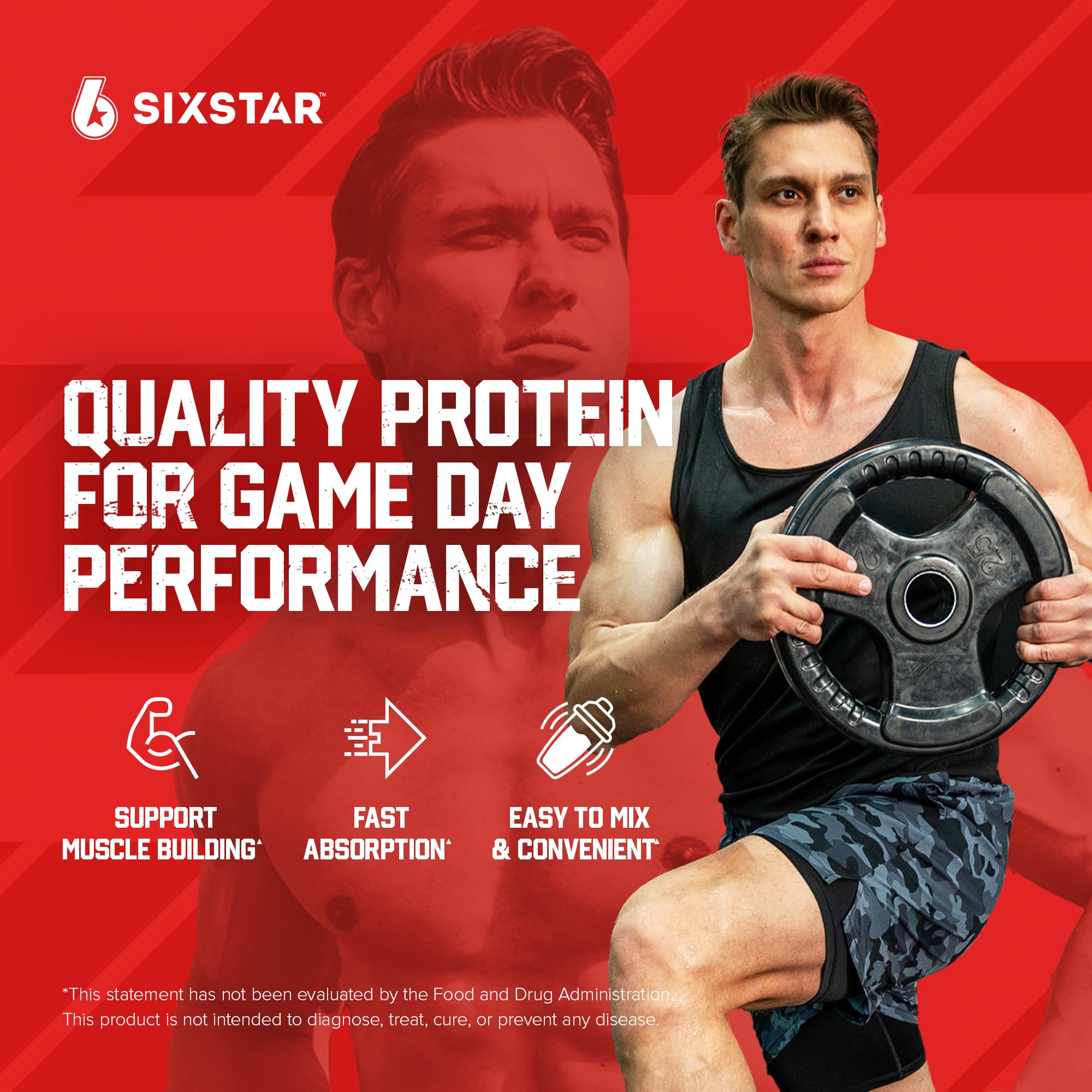 Six Star Whey Protein Powder Plus - Muscle Building & Recovery Formula with Whey Isolate, BCAAs, 30g Protein - Post Workout Supplement for Men & Women - Strawberry Smoothie Flavor, 1.8 lbs (30 Servings) - Ideal for Gym, Fitness & Muscle Recovery