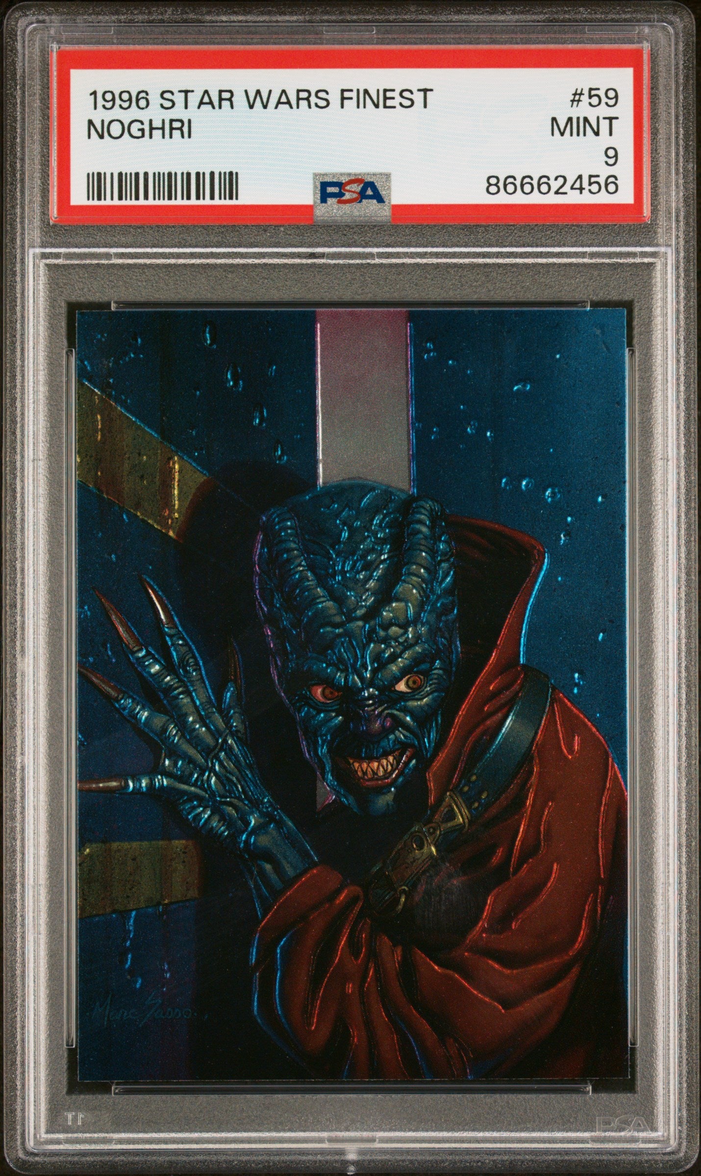 1996 STAR WARS FINEST NOGHRI #59 PSA 9 Graded Trading Card - Rare Collectible for Star Wars Fans & Card Collectors | Perfect for Display, Investment & Gaming