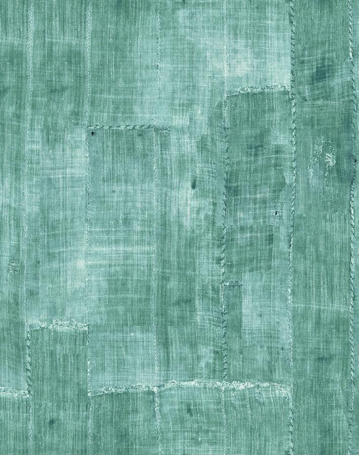 Chris Benz Teal Lafayette Patchwork Wallpaper - Vintage Floral Peel and Stick Wallpaper for Living Room, Bedroom & Home Decor