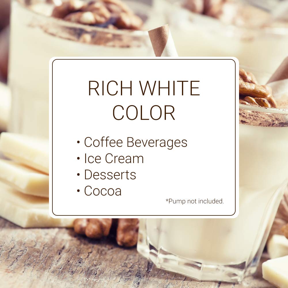 Monin Gourmet White Chocolate Sauce - Creamy, Buttery & Gluten-Free (12oz) | Perfect for Desserts, Coffee, Hot Cocoa & Baking | Non-GMO Premium Dessert Topping