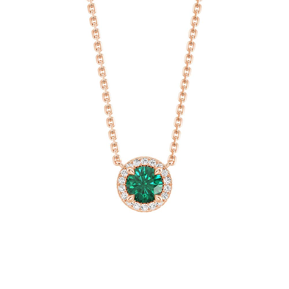 Eternal Halo Personalized Birthstone Necklace - Custom Name & Birth Month Jewelry Gift for Women, Mom, Wife | Perfect for Birthday, Anniversary, Mother's Day & Special Occasions