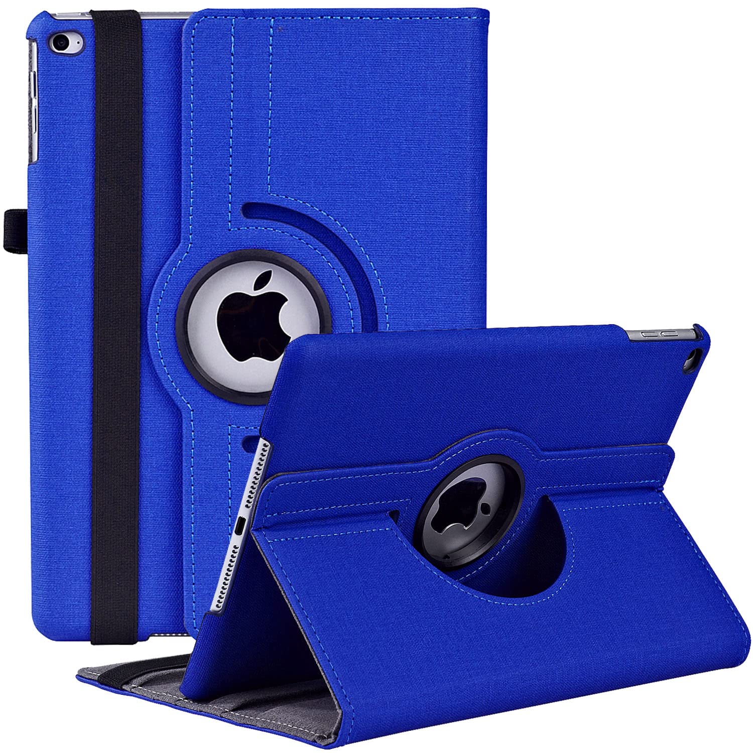 360° Rotating iPad Case for iPad 9.7 Inch (6th/5th Gen) & iPad Air 2 - Auto Sleep/Wake Protective Cover with Stand | Sapphire Blue | Perfect for Work, Study & Travel