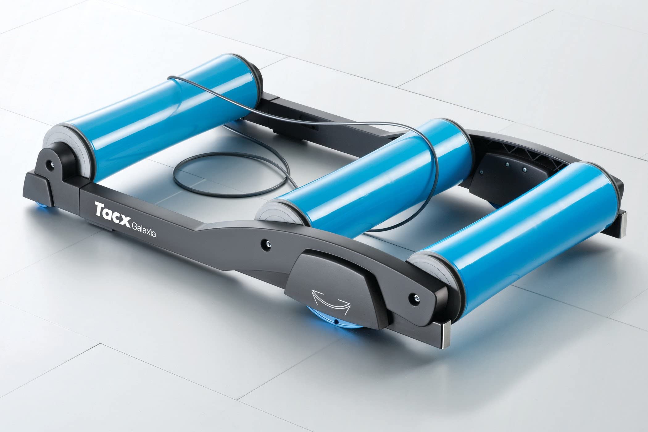 Garmin TacX Galaxia Indoor Bike Rollers - Retractable Design with Sweat Set & Signature Series Resistance Band for Cycling Training, Home Gym, and Fitness Workouts