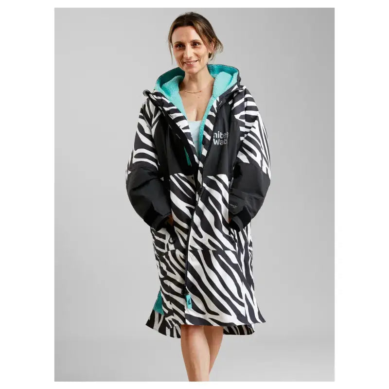 Unisex Zebra Print Swim Robe for Adults - Quick Dry Beach Cover Up for Pool, Beach & Spa | Perfect for Swimming, Lounging & Water Activities