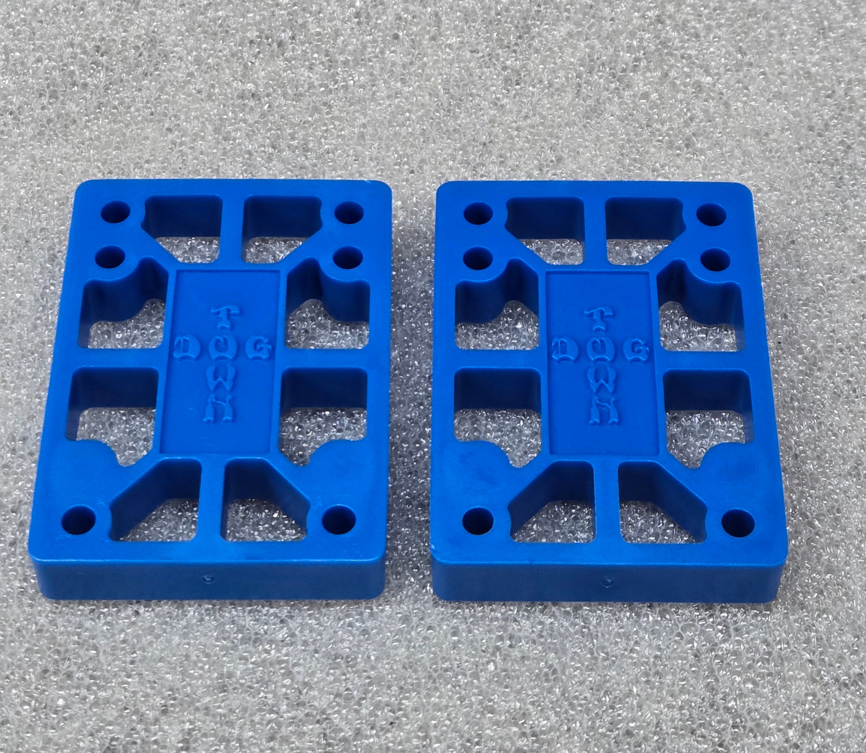 Dogtown 1/2 Inch Skateboard Riser Pads - Shock Absorbing Blue Skateboard Accessories for Smooth Riding & Tricks