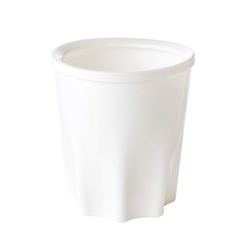 Small Plastic Trash Can - Cute Uncovered Wastebasket for Home, Office, Kitchen & Bathroom - Compact Garbage Storage Container (Size S) - Perfect for Desks, Countertops & Small Spaces