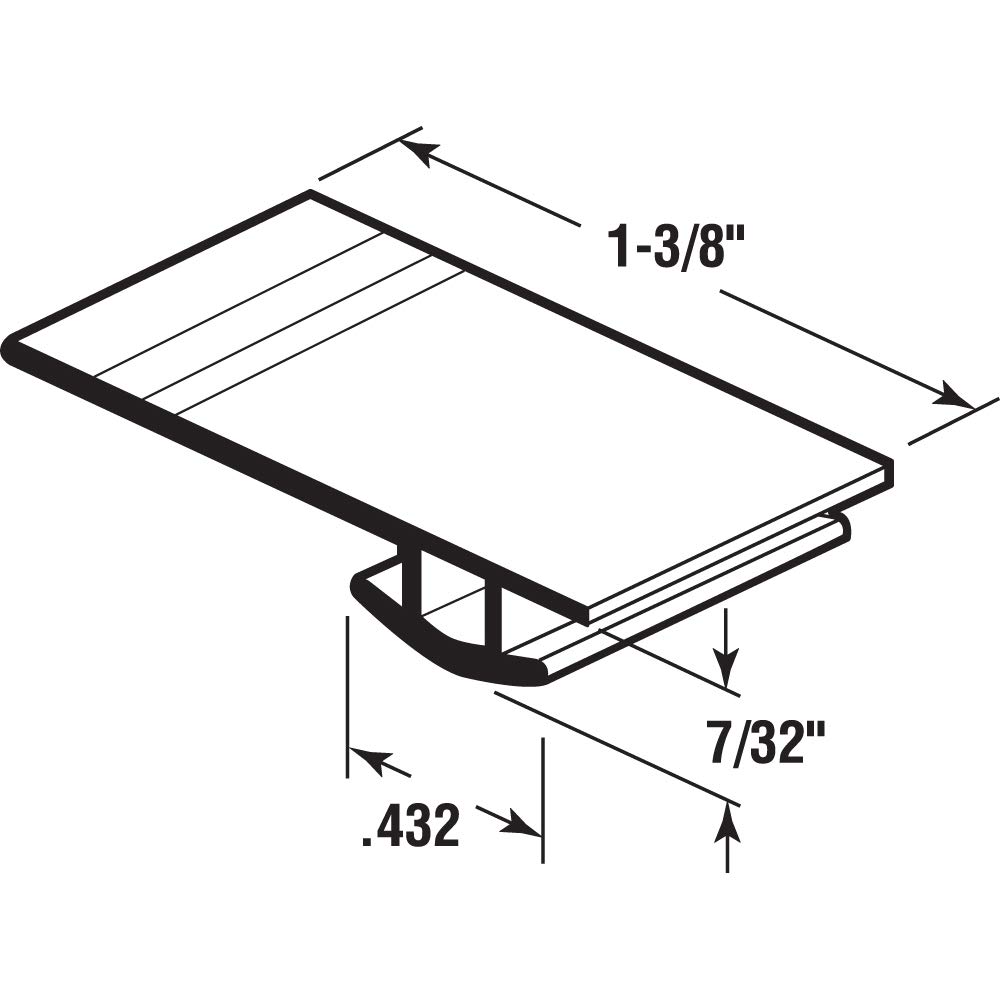Prime-Line B 621 Black Vinyl Bug Seal - 7/8