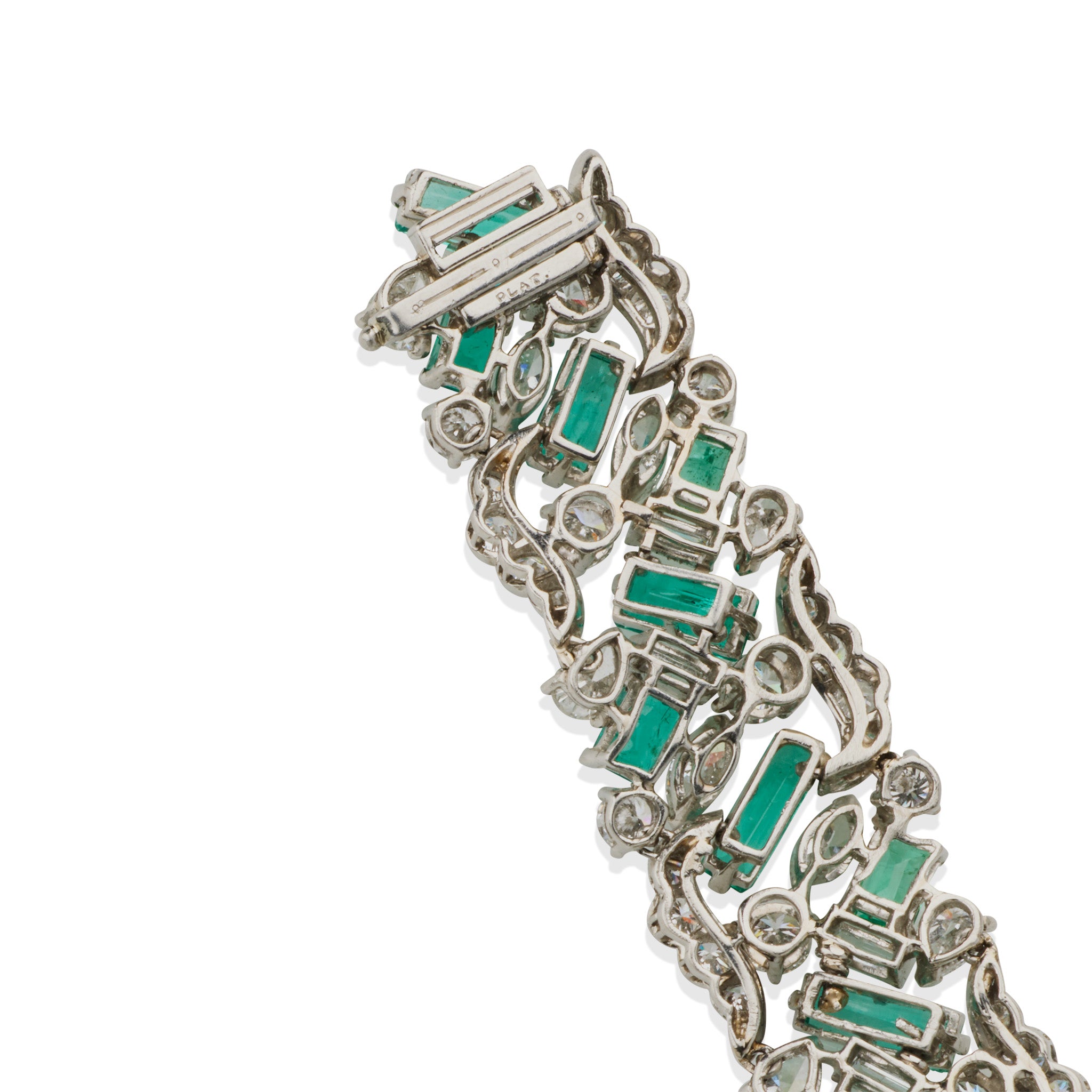 Oscar Heyman Emerald and Diamond Bracelet – Luxury 18K Gold Tennis Bracelet for Women, Elegant Jewelry Gift for Anniversary, Wedding, or Special Occasions