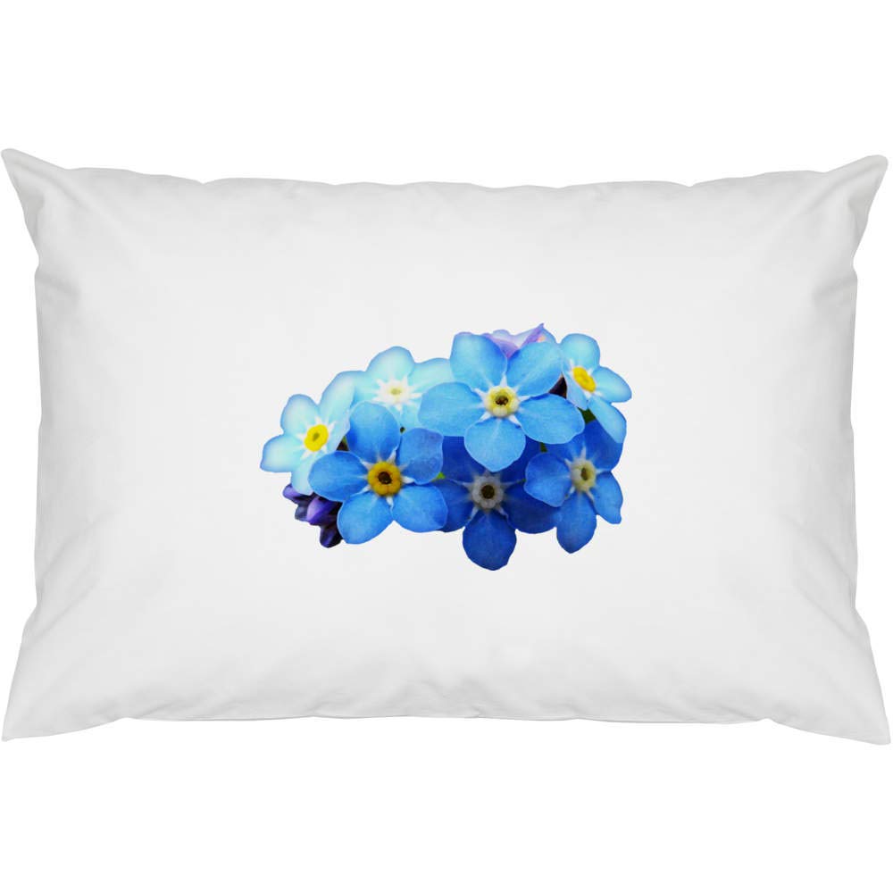 2-Pack 'Forget-Me-Nots' Floral Cotton Pillowcases - Standard Size 20x30 Inches - Soft Breathable Bedding for Home, Hotel & Travel (PW00011640) | Perfect for Guest Rooms, Dorm Decor & Cozy Bedroom Makeovers