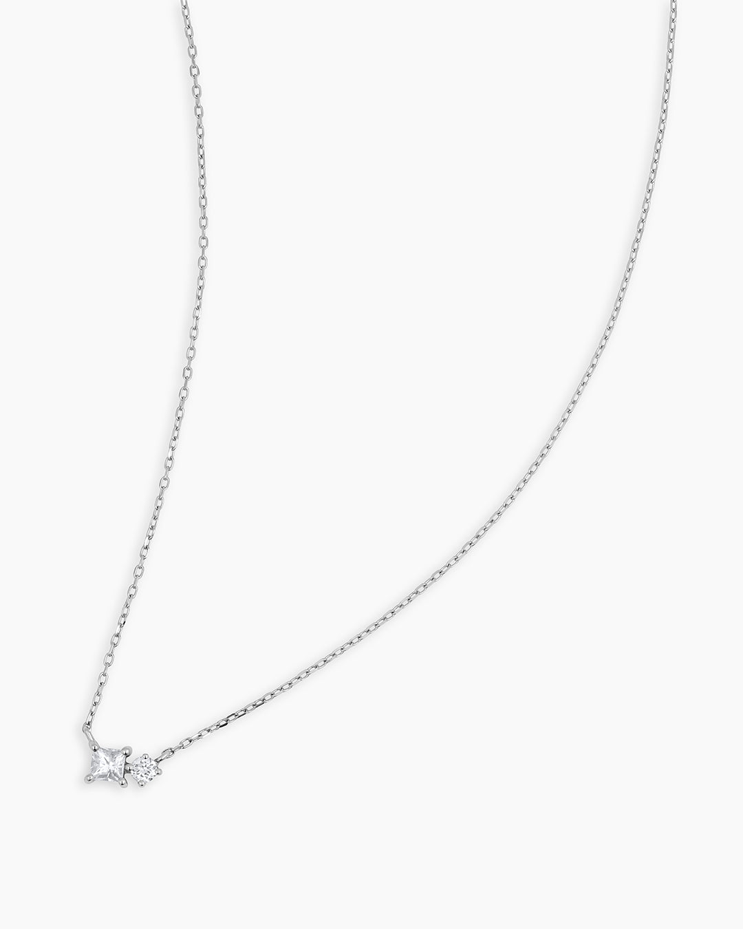 Elegant Diamond & White Sapphire Necklace for Women | 14K Gold Plated Pendant | Perfect for Weddings, Anniversaries & Special Occasions