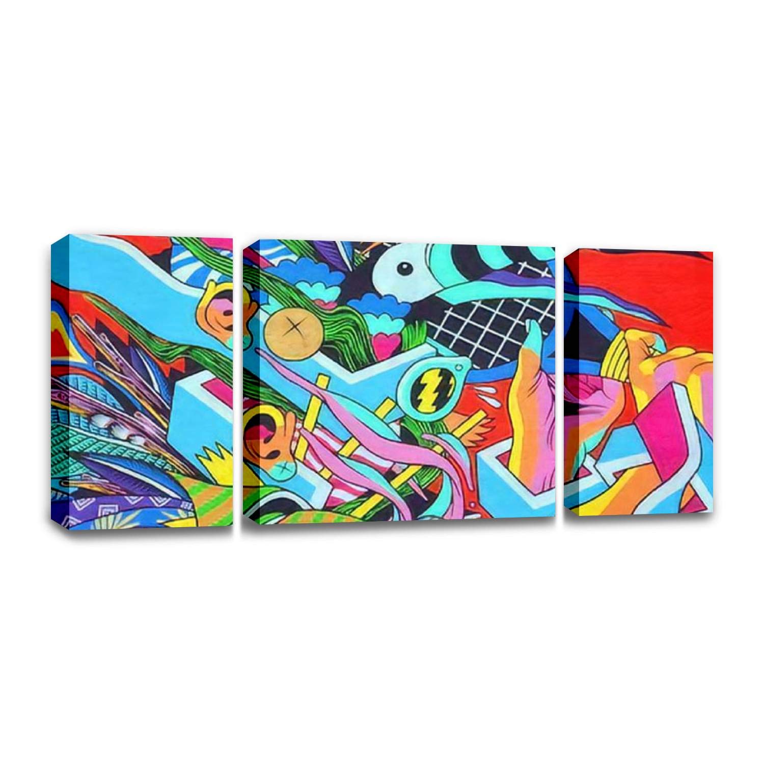 CCArtist Montreal Canada Street Art Canvas Print - Funny Tucan Wall Decor, Modern Photography Home Decoration for Living Room, Bedroom & Office