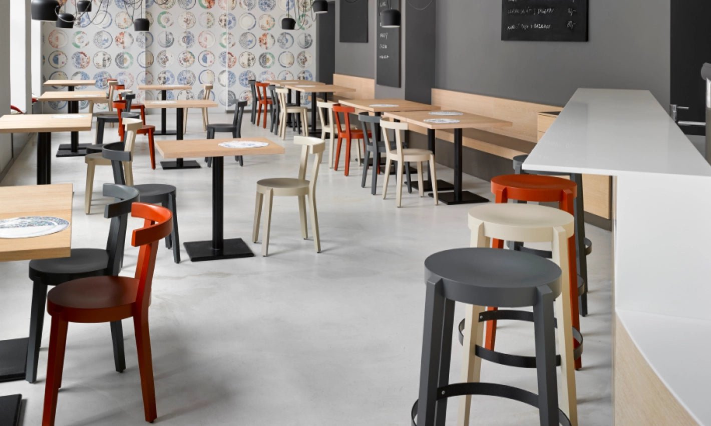 Punton Bar Stool by Ton - Modern Adjustable Counter Height Stool for Kitchen Island, Breakfast Bar & Home Decor | Durable & Stylish Seating Solution