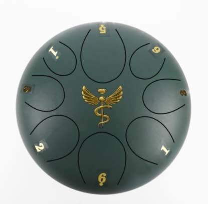 Life Force 8 Steel Tongue Drum in F Key - Handpan for Meditation, Yoga & Sound Healing | Shamanic & Ethereal Vibrations for Energy, Chi & Prana | Portable Tank Drum for Relaxation & Wellness