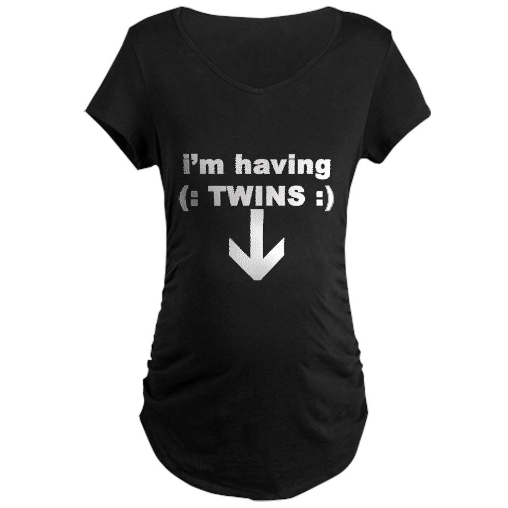 Funny 'I'm Having Twins' Maternity T-Shirt for Pregnant Women - Comfortable Dark Tee for Baby Showers & Announcements