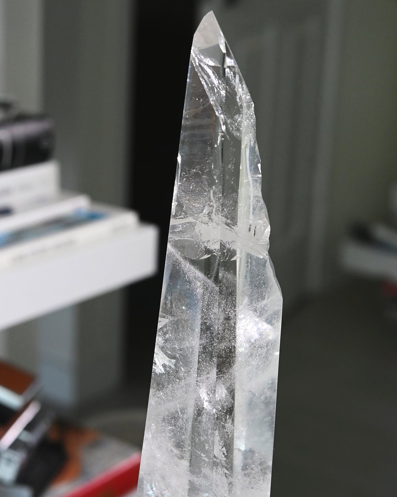 14 Inch Lemurian Seed Crystal with Stand - Healing Stone for Meditation, Reiki & Energy Work - Perfect for Home Decor, Yoga Studio & Spiritual Gifts