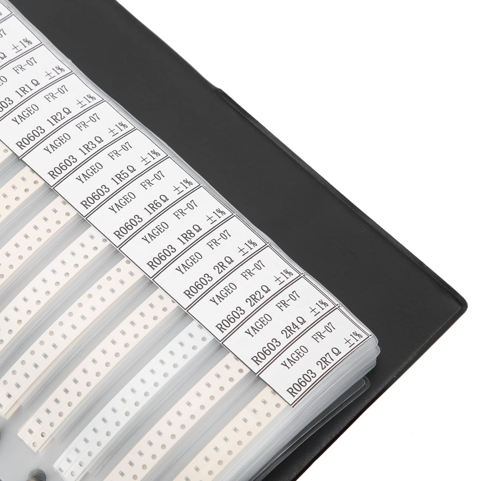 Shanrya 0603 Series SMD Resistor Kit - 1000pcs Plastic Sample Book for Electronics Engineers, Technicians & Students - Perfect for Circuit Prototyping, DIY Projects & Lab Experiments