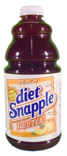 Snapple Diet Peach Tea - 16 oz Bottles, Pack of 8 | Sugar-Free Iced Tea with Natural Peach Flavor | Perfect for Office, Picnics & Summer Refreshment