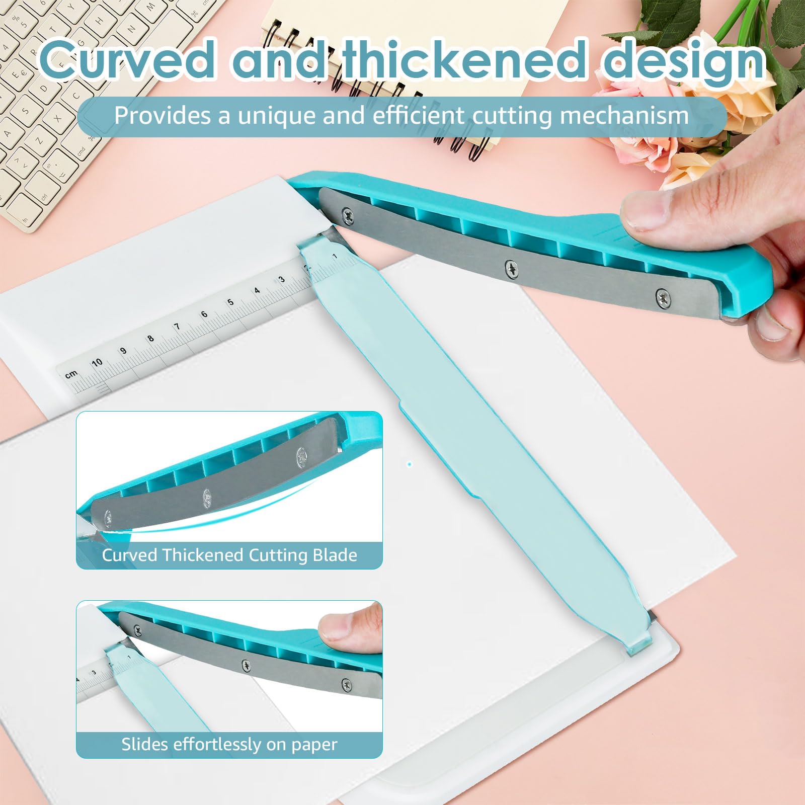 6 Inch Guillotine Paper Cutter - Compact & Portable Non-Slip Paper Trimmer for Coupons, Craft Paper, Cards & Photos | Perfect for Office, School, Scrapbooking & DIY Projects