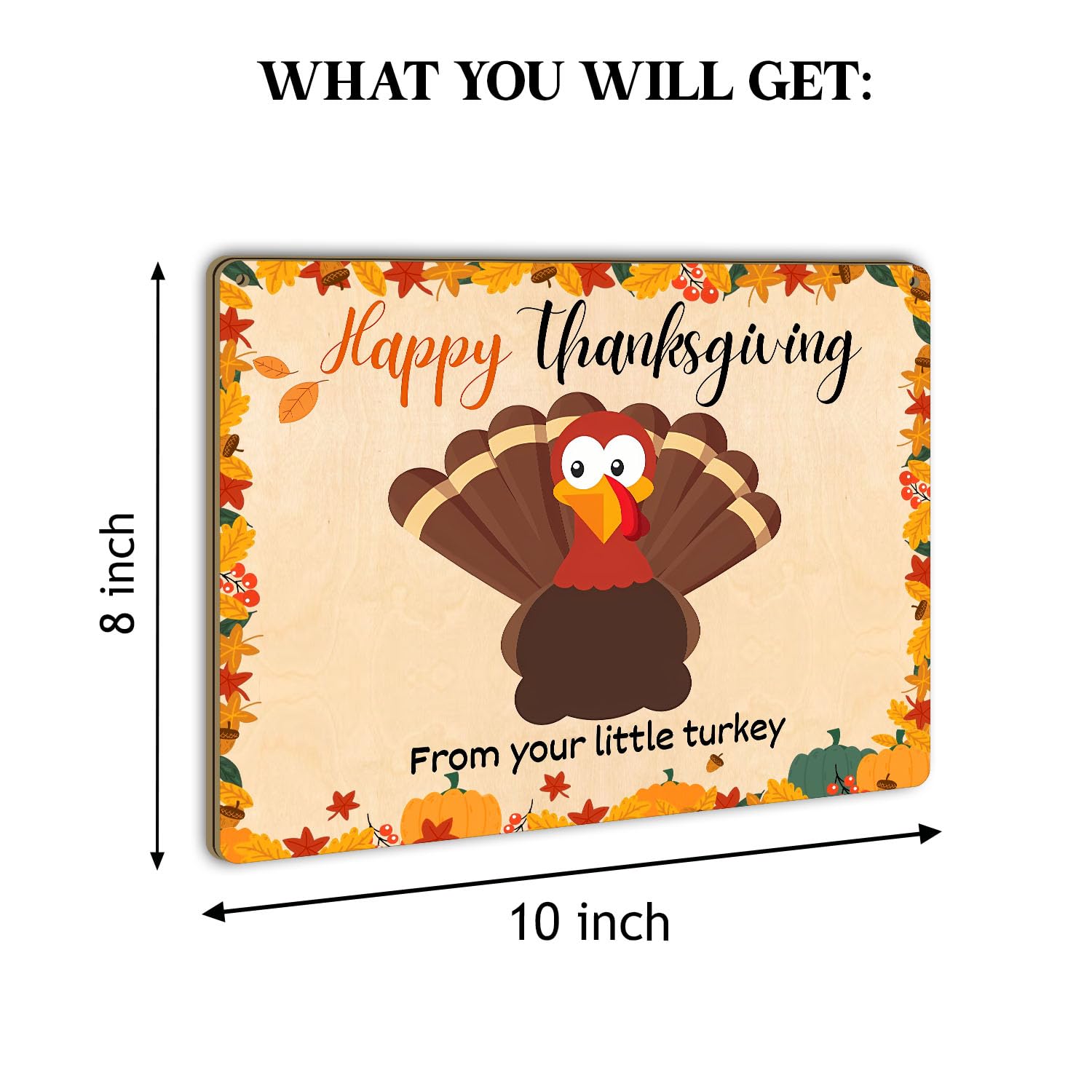 DIY Baby's First Thanksgiving Footprint Sign - Newborn Fall Keepsake, Holiday Milestone Card for Boys & Girls - Perfect Baby Shower Gift & New Mom Present - Great for Thanksgiving Decor, Nursery Display & Family Memory Preservation