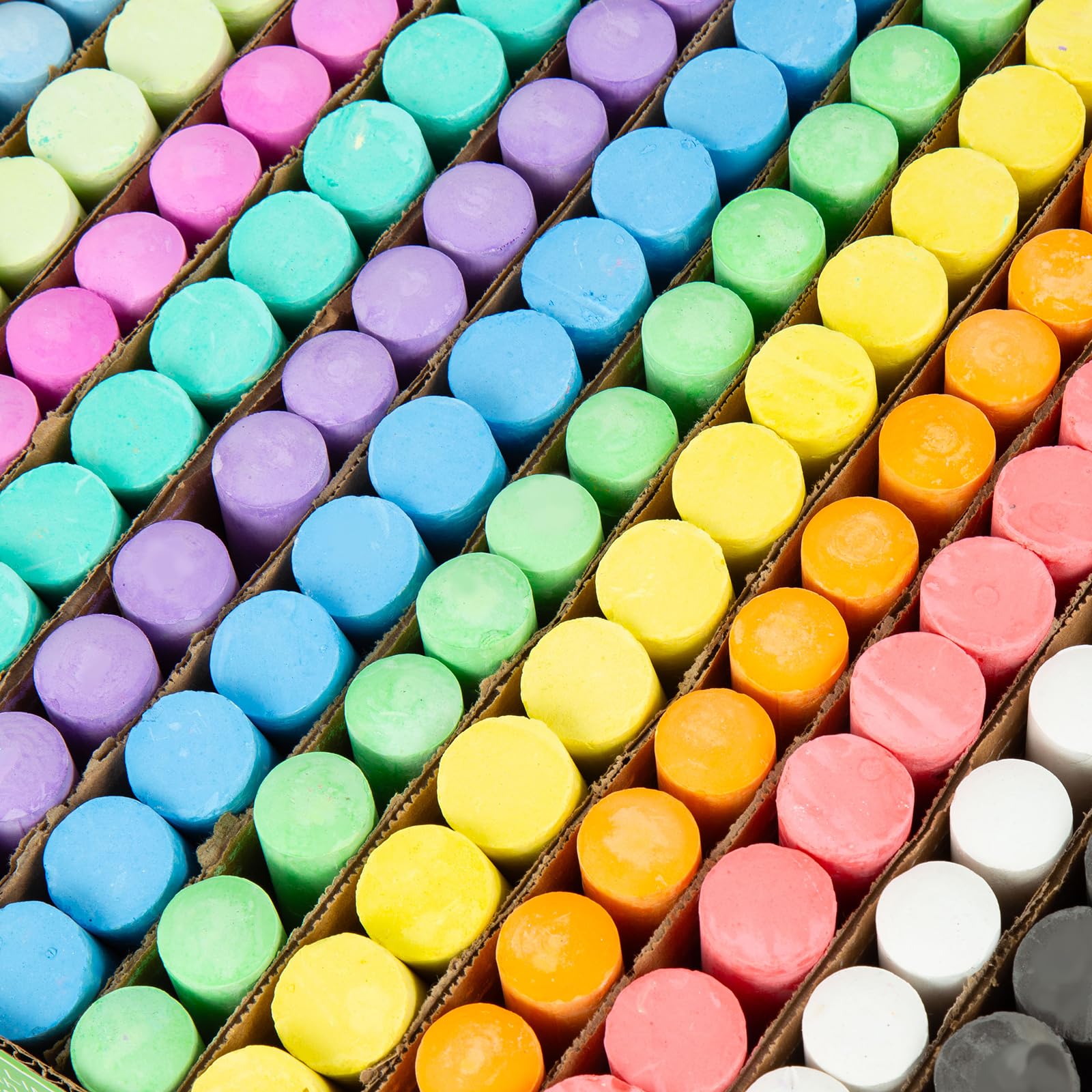 144PCS Washable Non-Toxic Jumbo Sidewalk Chalk Set - 12 Vibrant Colors for Kids & Toddlers - Perfect for Blackboard Drawing, Playground Fun, Birthday Parties & Outdoor Art Activities