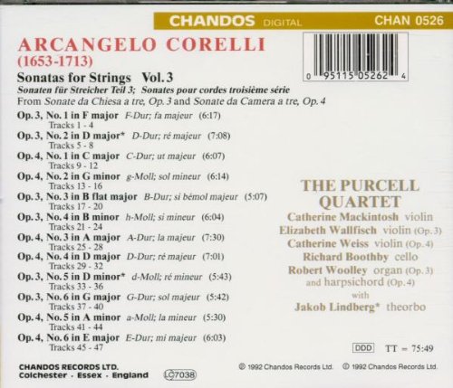 Sonatas for Strings Vol. 3 from Opp. 3 & 4 - Baroque Classical Music CD - Perfect for Study, Relaxation & Dinner Parties