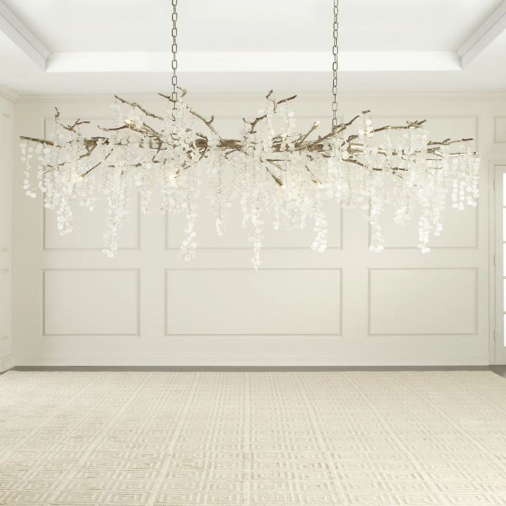 Elegant Donna 15-Light Glass Chandelier - Modern Crystal Ceiling Light Fixture for Dining Room, Living Room & Bedroom Decor