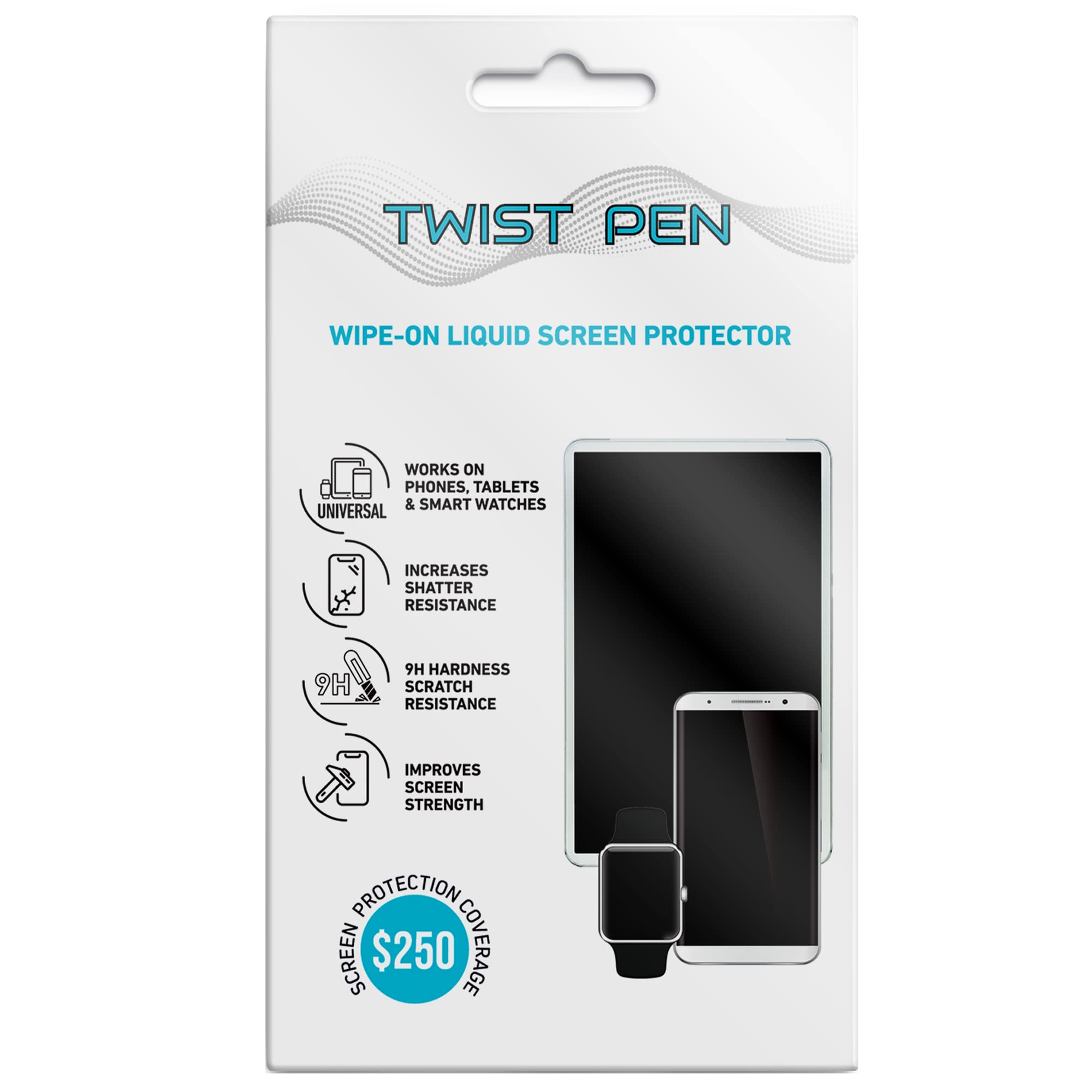 Liquid Glass Screen Protector for Phones, Tablets & Smart Watches - Scratch & Shatter Resistant Nano Coating with $250 Warranty | Easy Wipe-On Application for Universal Fit | Perfect for Daily Use, Travel & Outdoor Activities