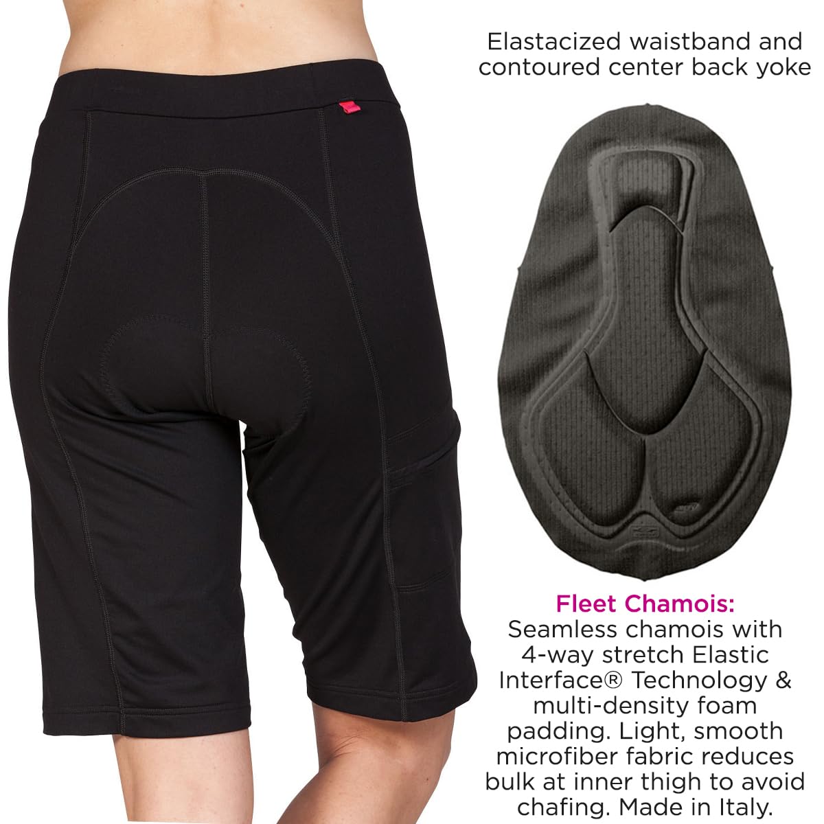Women's Terry Bike Shorts with Padded Chamois - 13