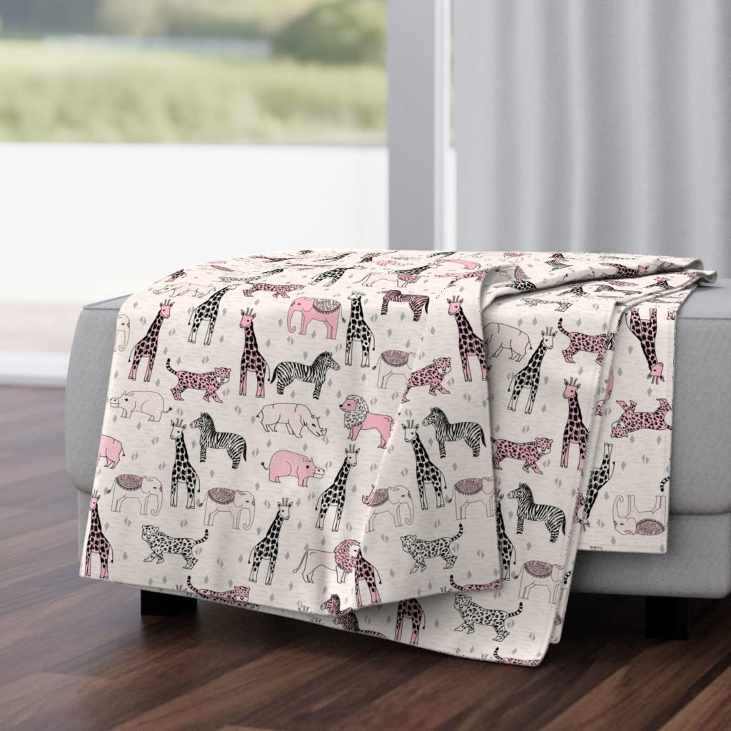 Soft Jungle Safari Plush Minky Throw Blanket 50