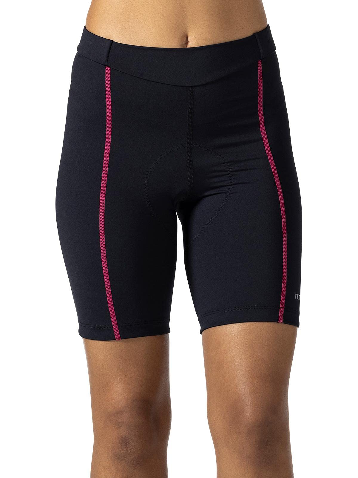 Terry Bella Women's Padded Bike Shorts - 8.5 Inch Silicone Leg Grip Cycling Shorts for Mountain Biking & Road Cycling | Comfortable Black Bicycle Shorts for Women