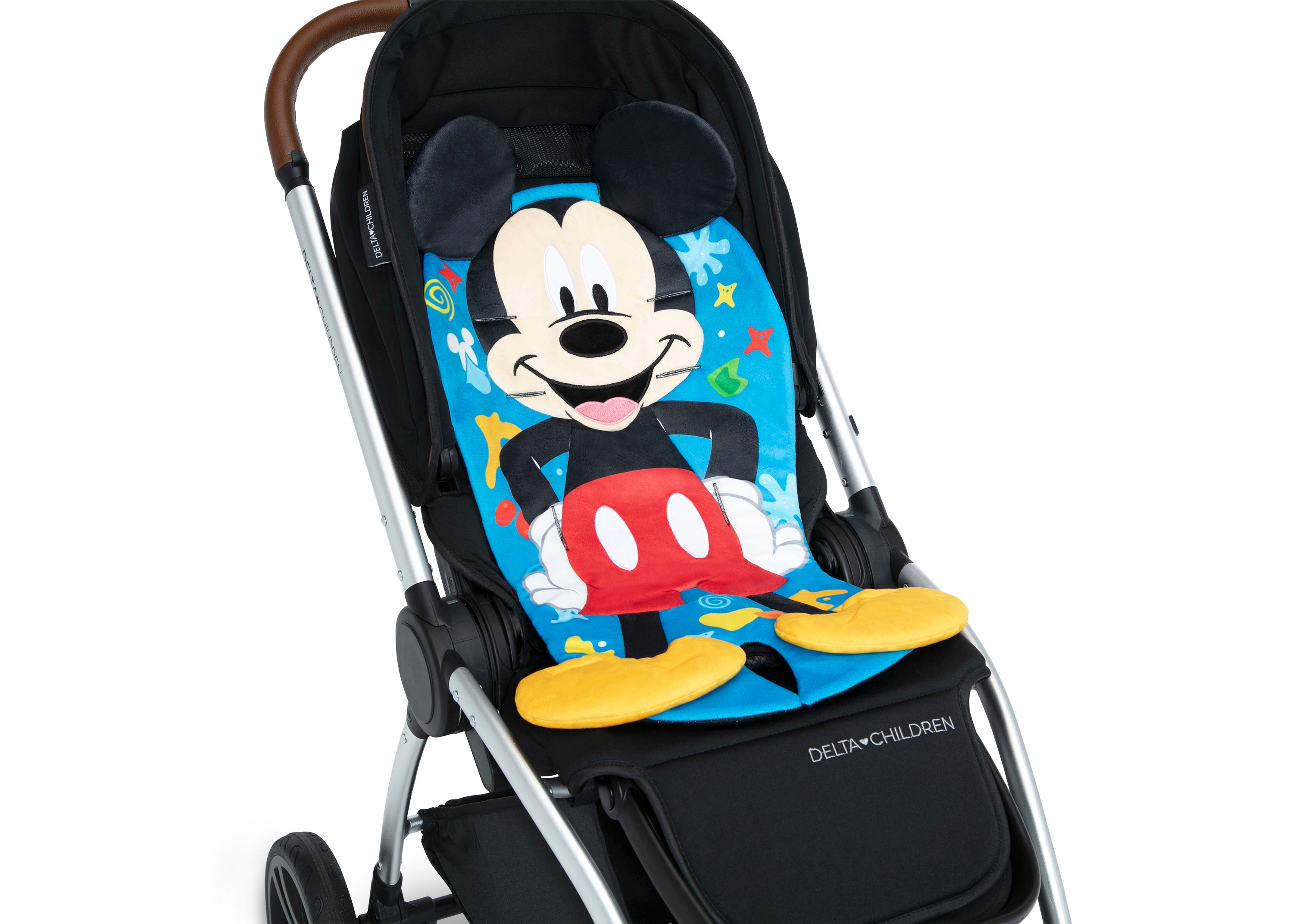 Disney Mickey Mouse Stroller Seat Pad - Soft & Comfortable Baby Stroller Cushion for Boys & Girls - Perfect for Walks, Shopping & Travel