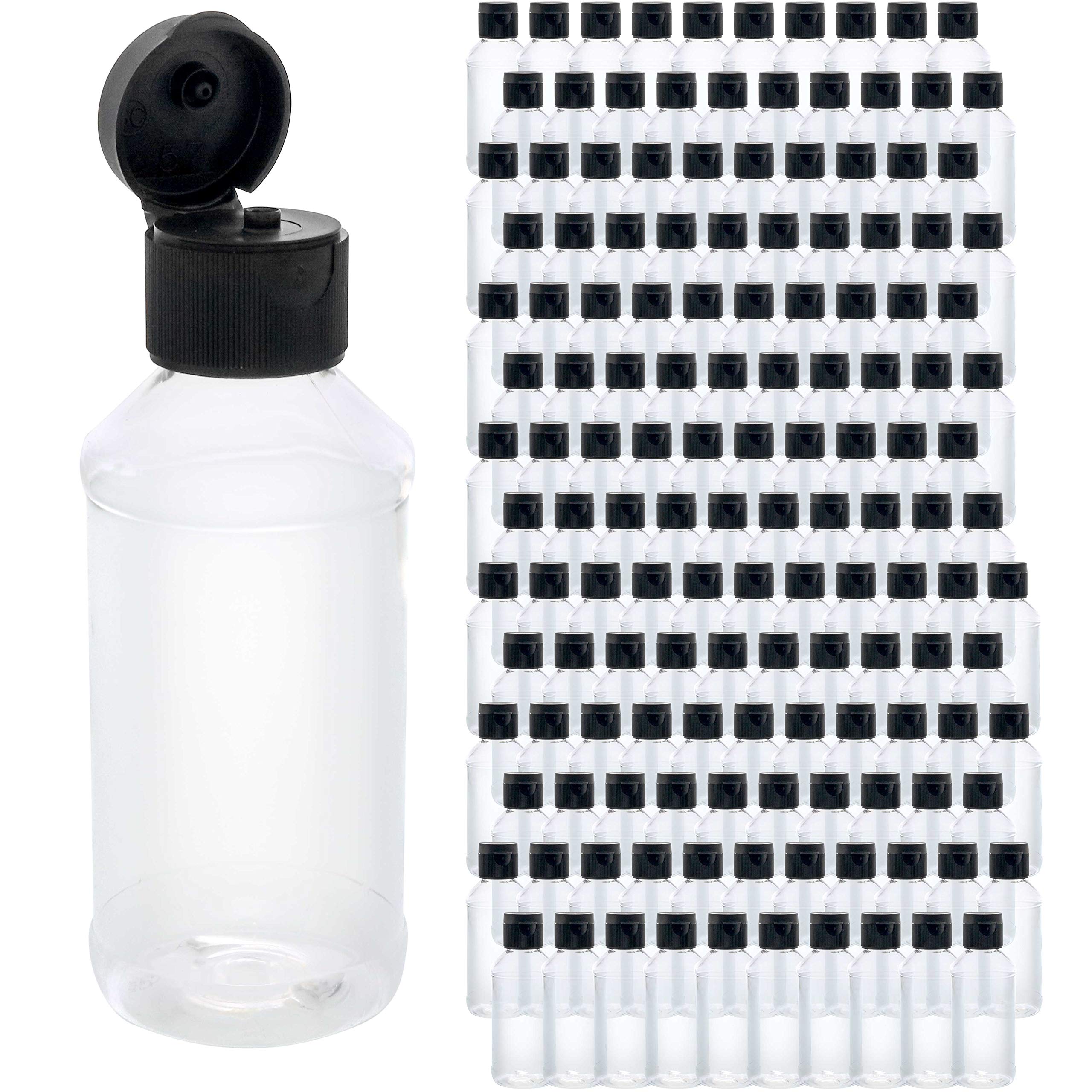 U.S. Art Supply 4oz Squeeze PET Plastic Bottles with Flip Cap - BPA-Free, Food Safe, Medical Grade Plastic for Acrylic Pouring Paint, Hand Sanitizer & Essential Oils (Pack of 144) - Perfect for Art Studios, DIY Crafts & Home Organization