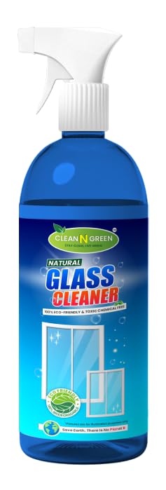 Eco-Friendly CLEANNGREEN Glass Cleaner Spray – Streak-Free Formula for Windows, Mirrors & Screens – Perfect for Home, Office & Car Use
