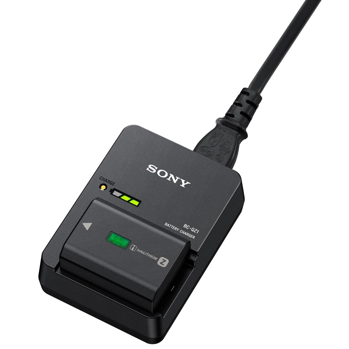 Sony BCQZ1 Z-Series Battery Charger - Fast Charging for Sony Cameras | Perfect for Travel & Professional Photography (Black)