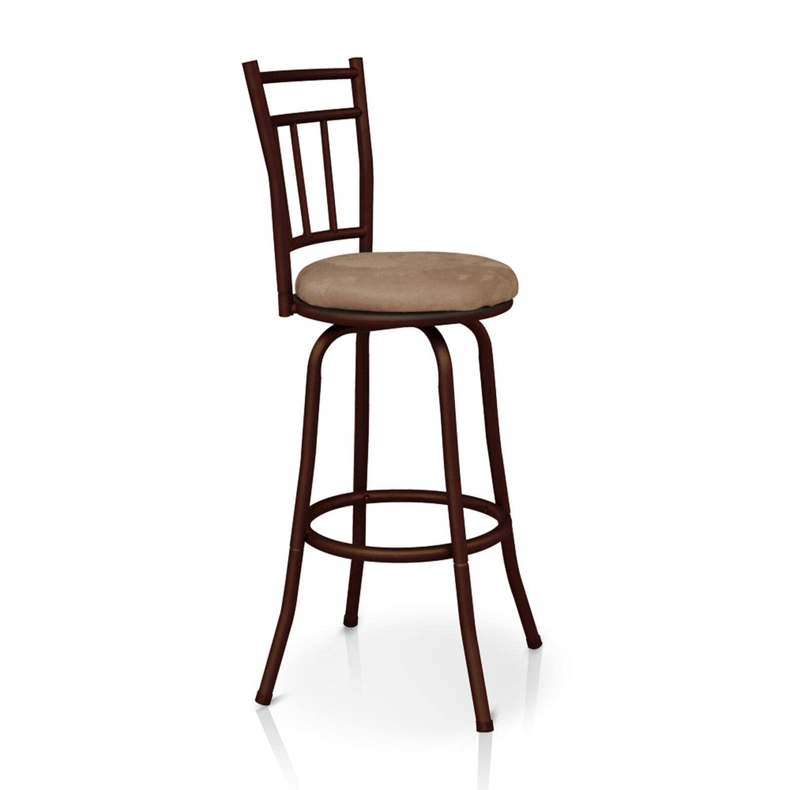 SverdloFG Swivel Bar Stool with Foam Padded Seat & Backrest - Adjustable Height Kitchen & Dining Chair - Perfect Gift for Men, Women, Dad - Ideal for Home Bar, Kitchen Island & Breakfast Nook