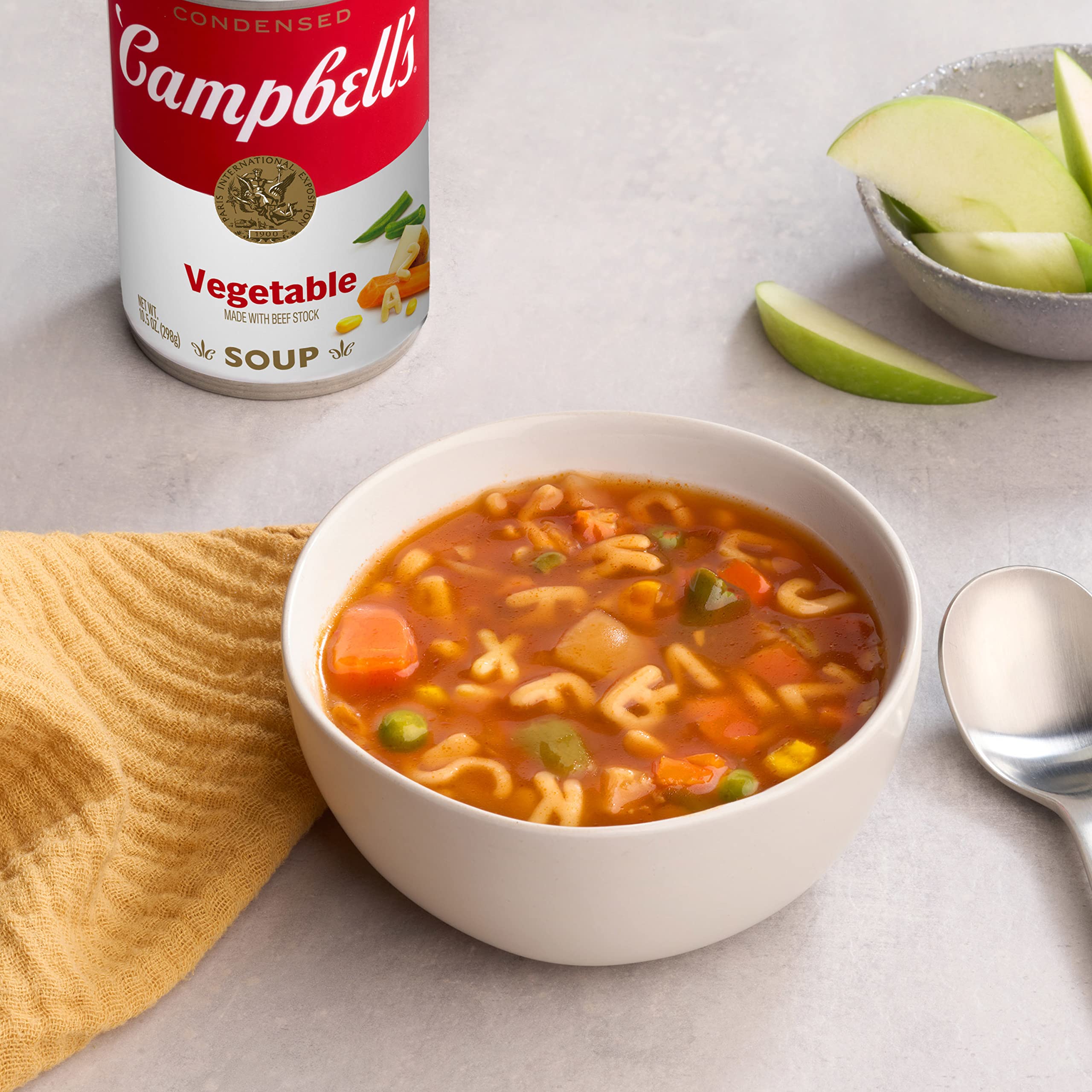 Campbell's Condensed Vegetable Soup with Beef Stock - 10.5 oz Cans (Pack of 12) | Hearty Comfort Food for Quick Meals, Camping & Emergency Preparedness