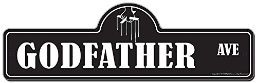 The Godfather Movie Street Sign - Vintage Style Indoor/Outdoor Wall Decor for Home, Office, Man Cave & Garage - Funny Personalized Gift for Movie Fans & Gangster Lovers - Perfect for Themed Parties & Film Collector Displays